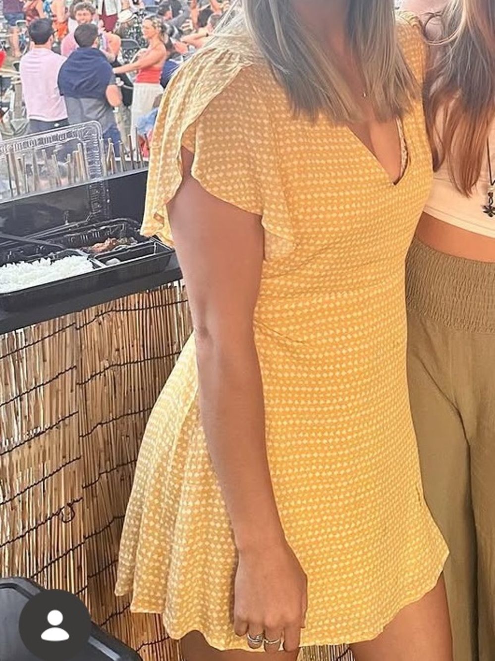 Yellow Polka Dot Short Sleeve Sun Dress - Picture 5 of 5